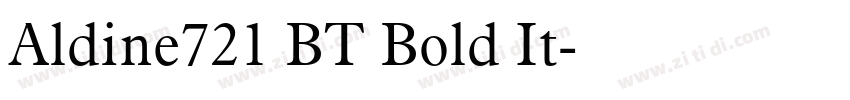 Aldine721 BT Bold It字体转换